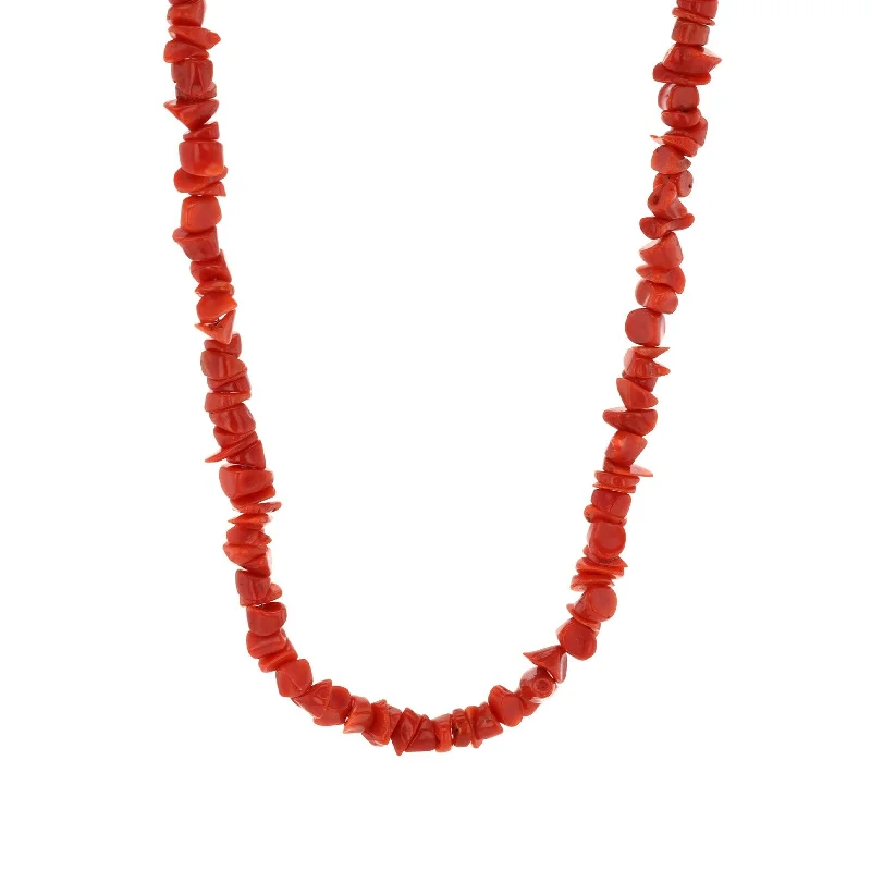 Ladies rings engraved names-Coral Bead Necklace