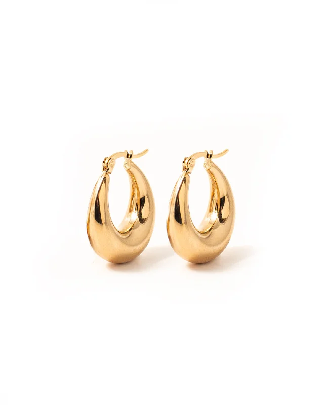 Ladies earrings collectible items-Oculus Gold Earrings