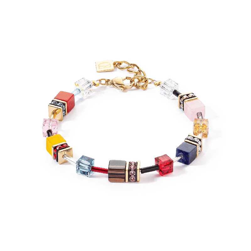 Ladies bracelets affordable picks-Multicolor Energy GeoCube Bracelet