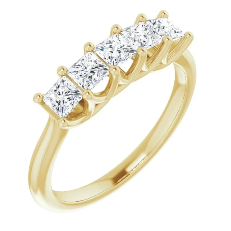 Ladies rings one-of-a-kind-14K Yellow 3/4 CTW Natural Diamond Anniversary Band