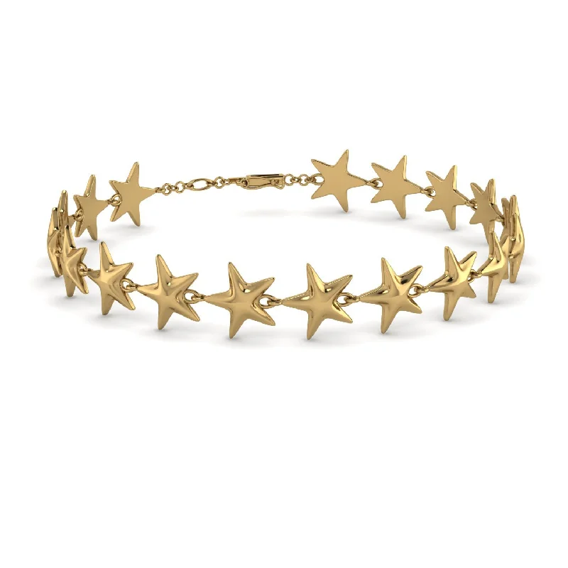 Ladies bracelets casual designs-Star Gold Bracelet - Sariah No. 1