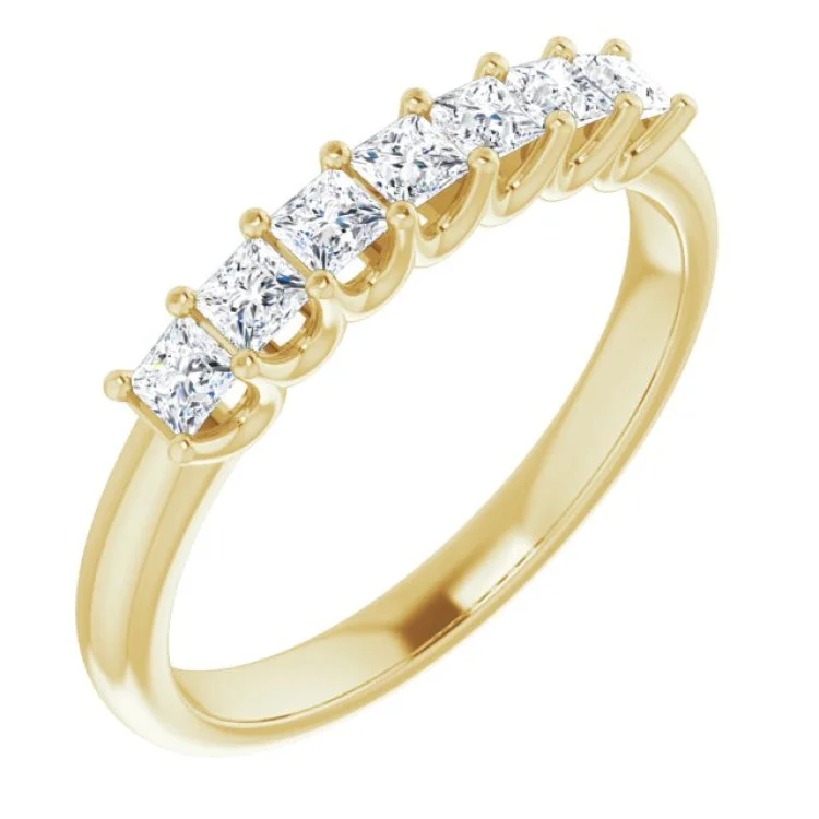 Ladies rings punk edge-14K Yellow 1/2 CTW Natural Diamond Anniversary Band