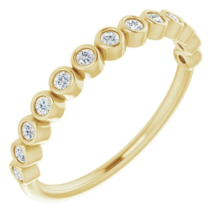 Ladies rings luxurious designs-14K Yellow 1/5 CTW Lab-Grown Diamond Anniversary Band