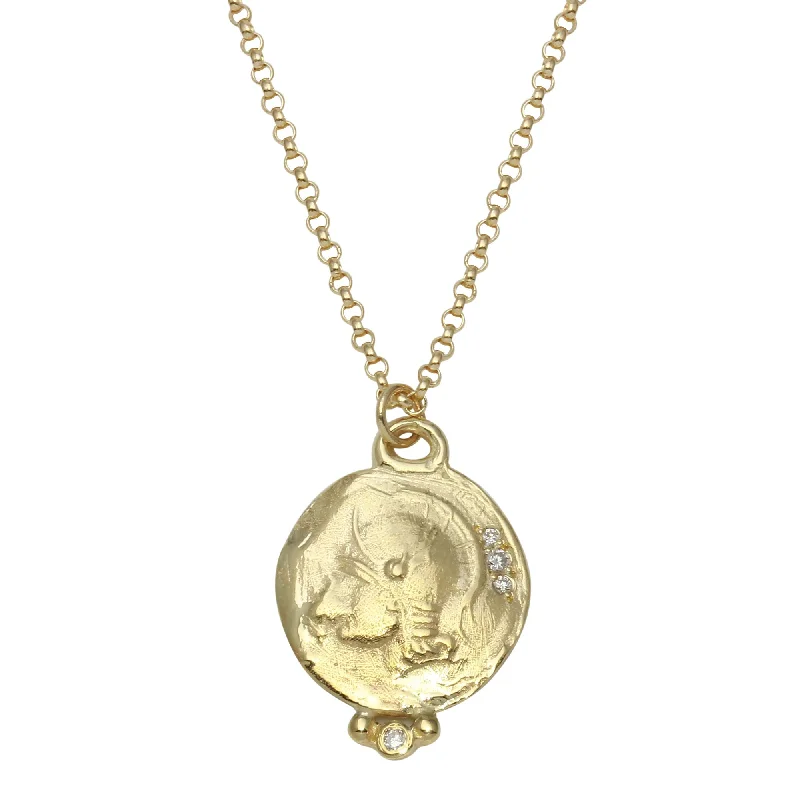 Ladies rings top brands-Warrior Gold Coin Necklace