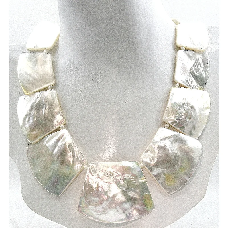 Ladies rings unique designs-Luxe Mother of Pearl Necklace