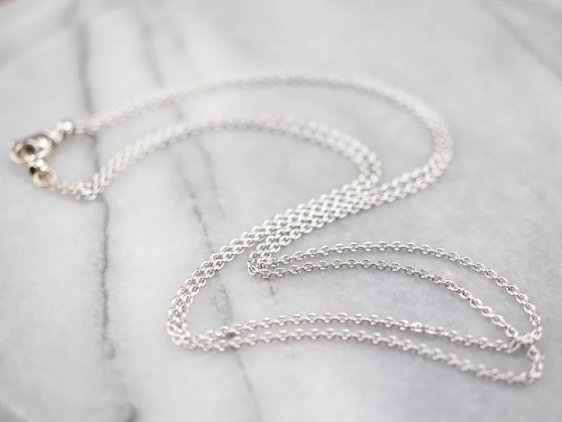 Ladies rings worldwide appeal-White Gold Double Layer Chain Necklace