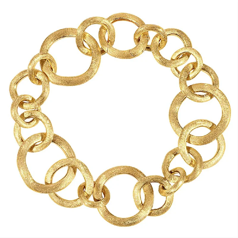 Ladies bracelets office elegance-Marco Bicego 8" Long 18K Yellow Gold Jaipur Bracelet BB1349 Y