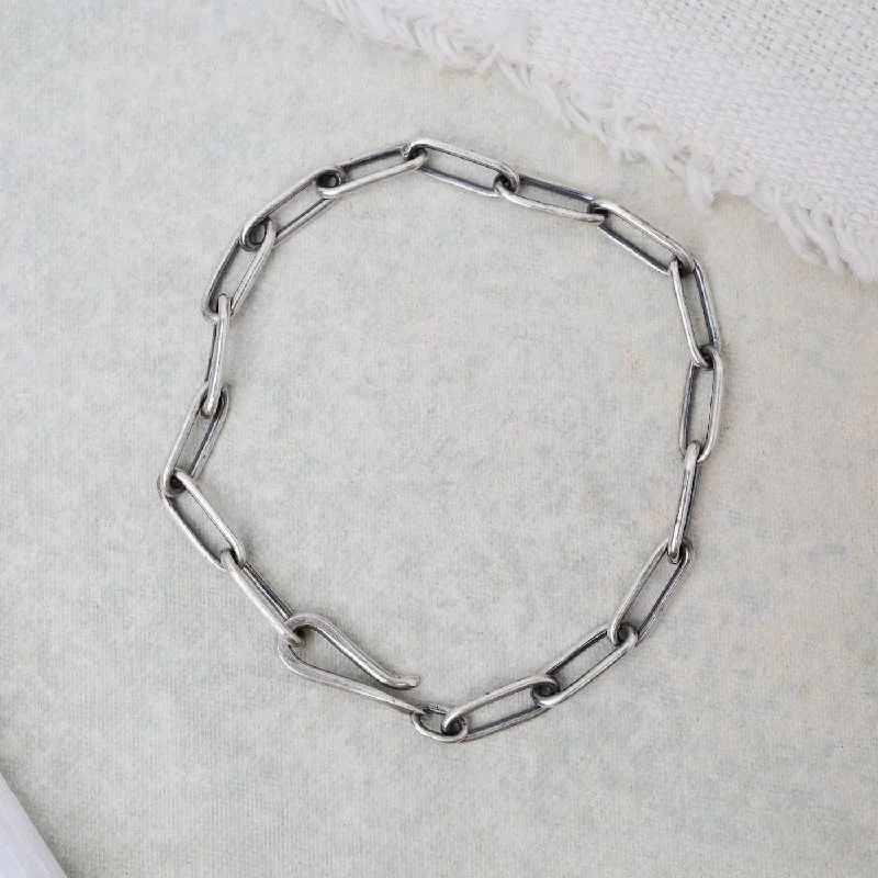 Ladies bracelets care tips-Sterling Silver Handmade Chain Bracelet