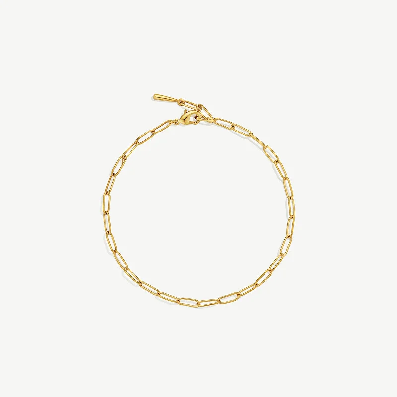 Ladies bracelets care tips-Mini Ellipse Link Bracelet