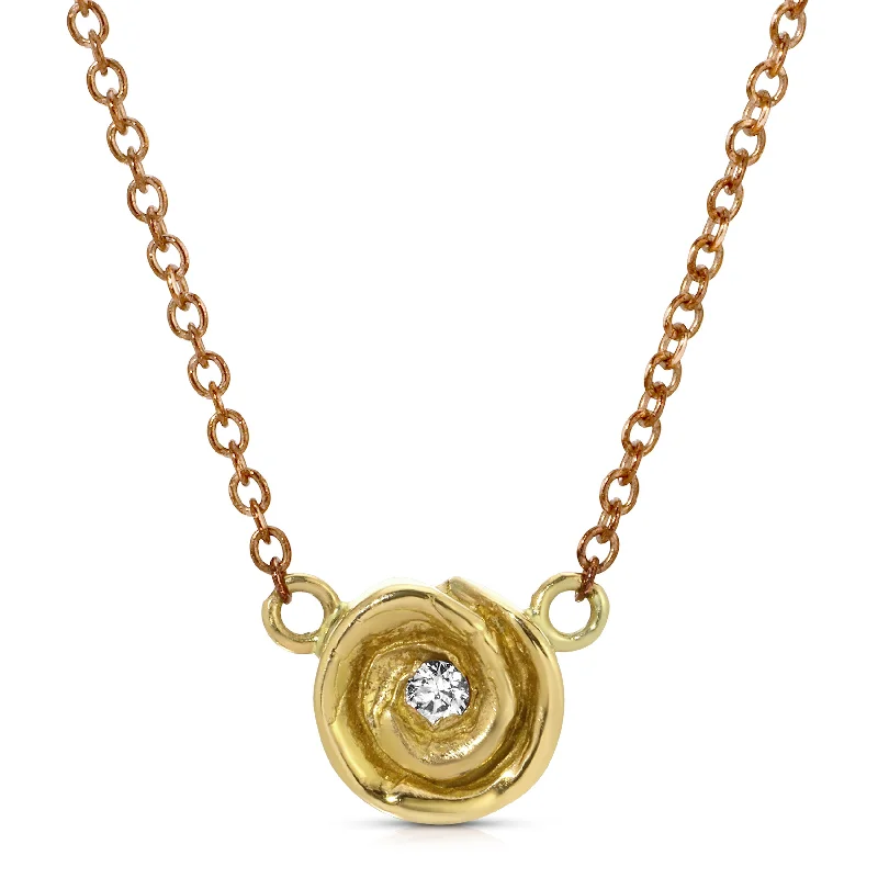 Ladies rings proposal gifts-Rosebud Necklace, Medium