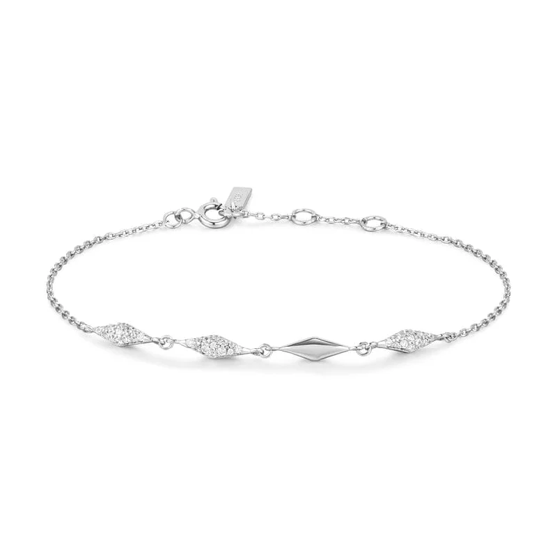 Ladies bracelets social media picks-Silver Multi Sparkle Bracelet