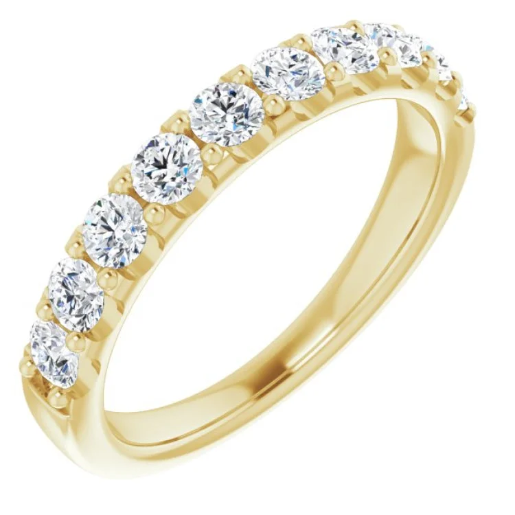 Ladies rings gold-plated-14K Yellow 3/4 CTW Lab-Grown Diamond Anniversary Band