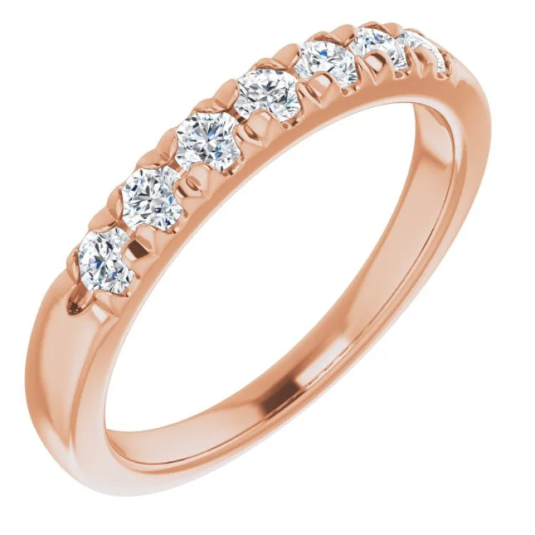 Ladies rings group styles-14K Rose 3/8 CTW Natural Diamond Anniversary Band