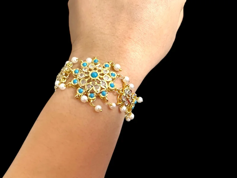 Ladies bracelets collectible items-Amal hyderabadi bracelet in turquoise   ( READY TO SHIP )