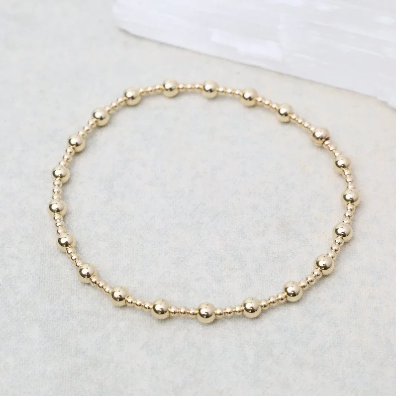 Ladies bracelets proposal surprises-Angelina Bead Bracelet in Gold, Silver, or Mixed