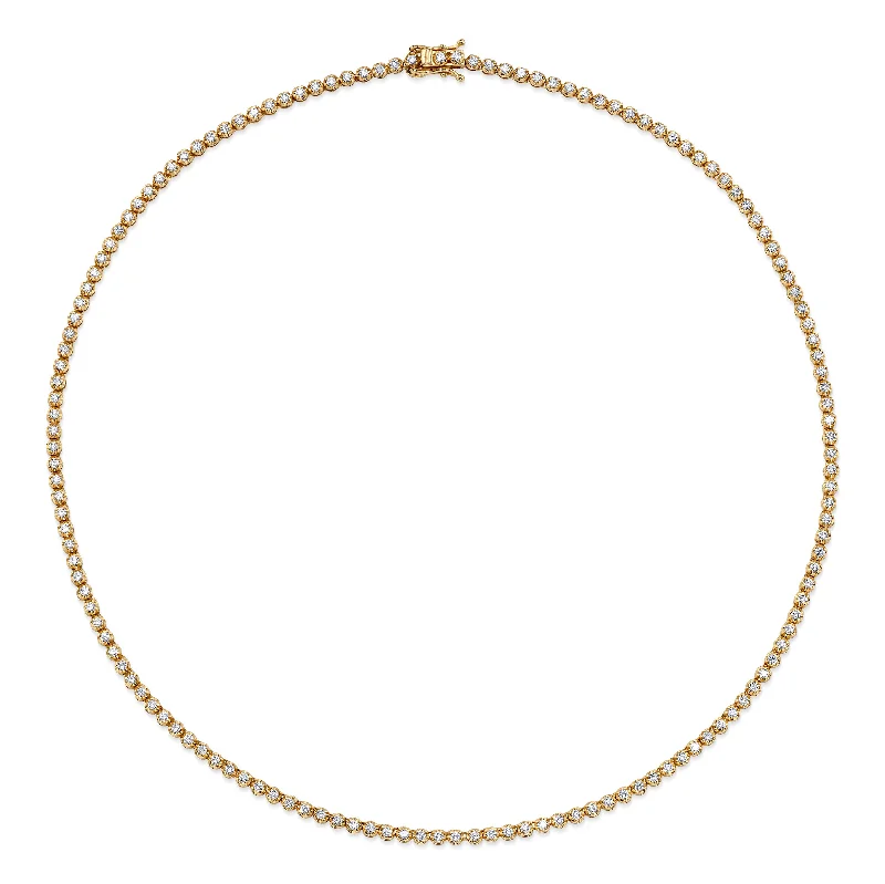 Ladies rings e-commerce finds-Classic Diamond Tennis Necklace