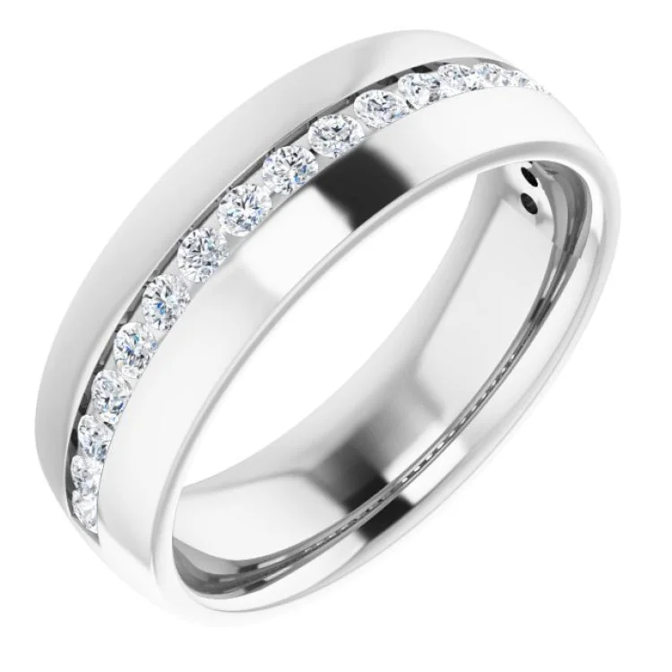 Ladies rings buying guide-14K White 3/8 CTW Natural Champagne Diamond Band