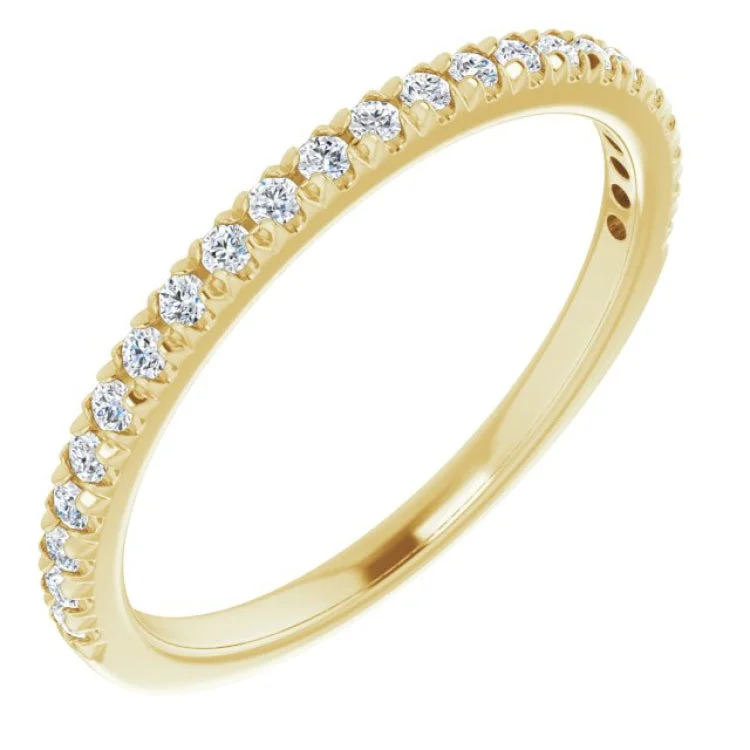 Ladies rings white gold-14K Yellow 1/4 CTW Lab-Grown Diamond Anniversary Band