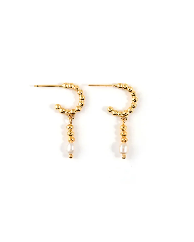 Ladies earrings Asian styles-Naïa Gold Earrings