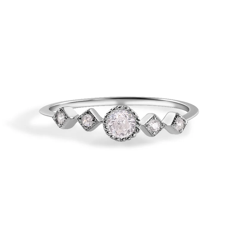 Ladies rings price range-925 Sterling Silver Nickel Free Rhodium Plated Pave Clear CZ Ring - STR01174