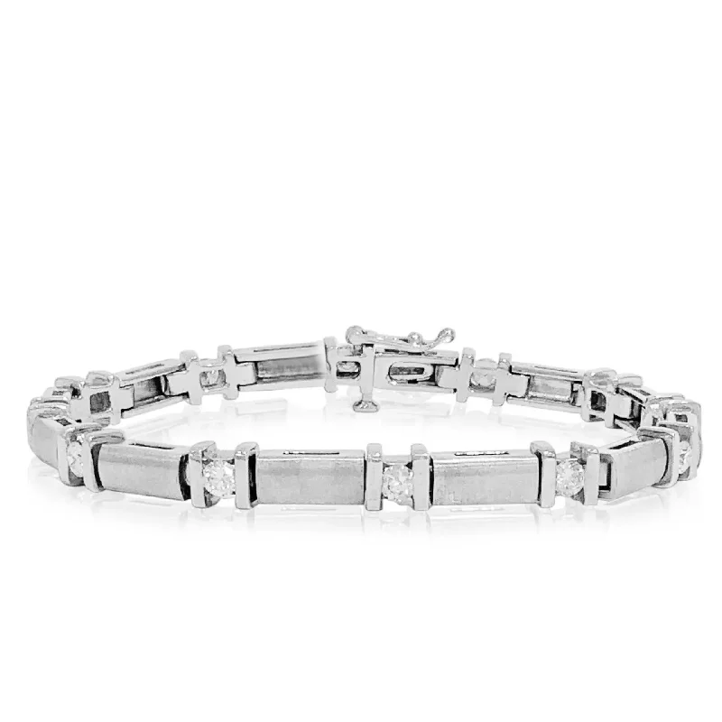 Ladies bracelets sale offers-White Gold Diamond Bracelet