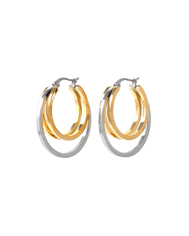 Ladies earrings fashion picks-Musket Two-Tone Hoop Earrings