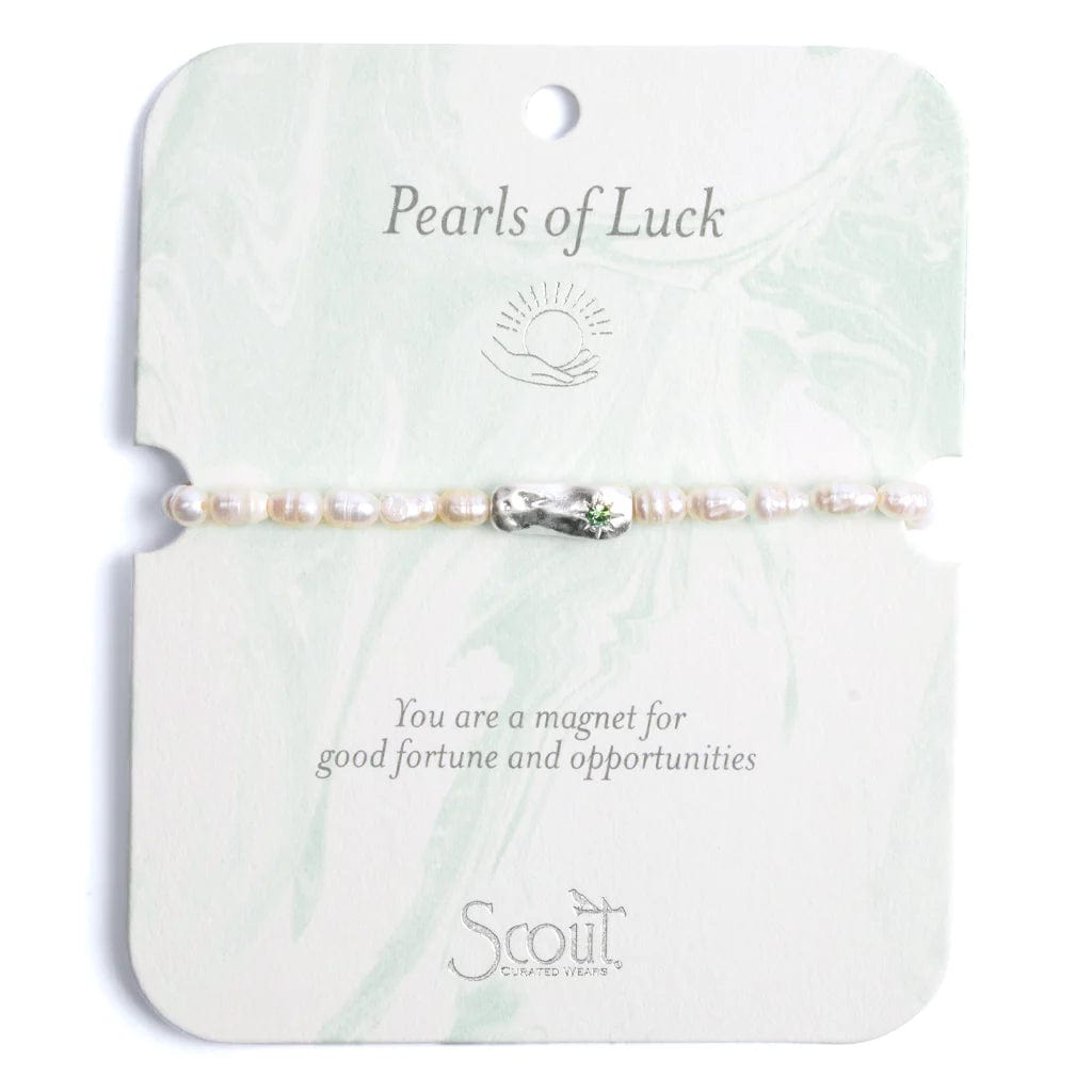 Ladies bracelets customer reviews-Pearls of Luck Affirmation Bracelet in Silver