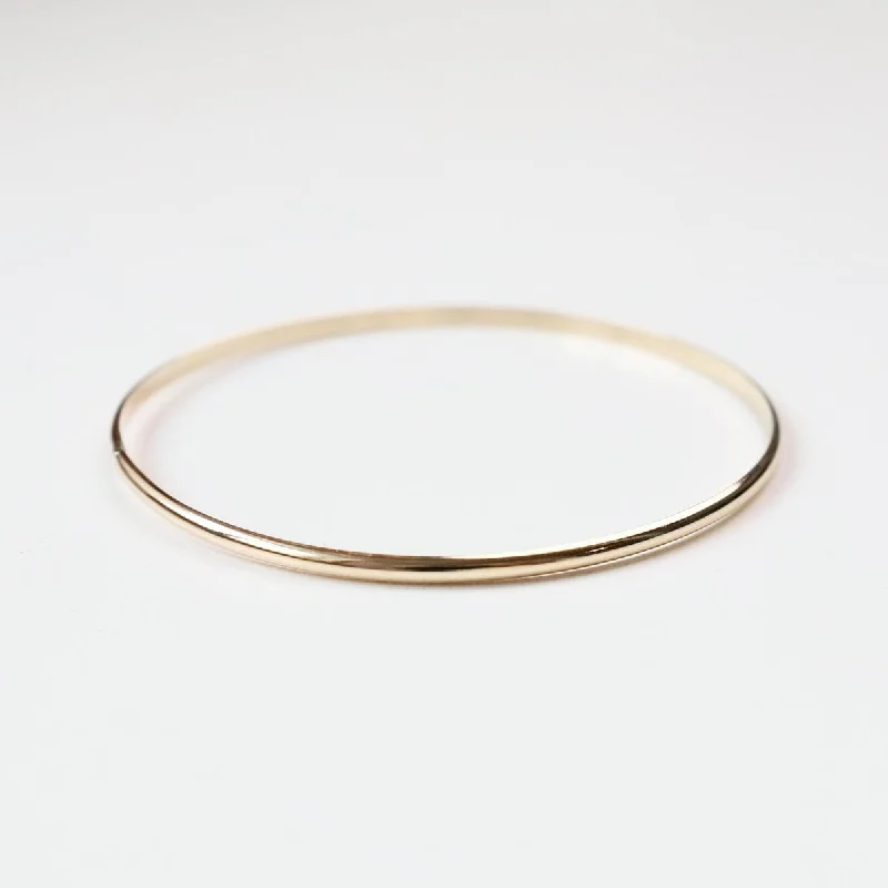 Ladies bracelets viral trends-Thin Gold Filled Bangle Bracelet