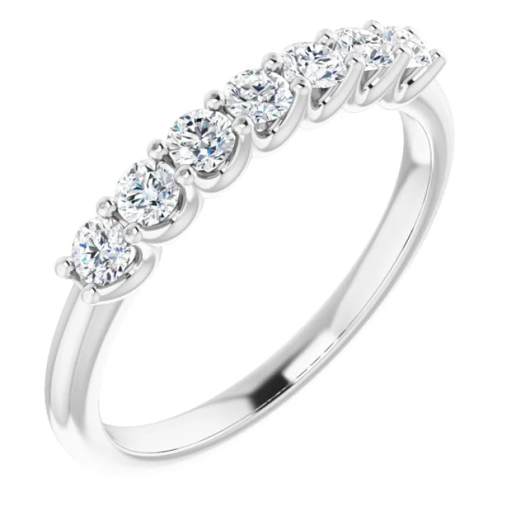 Ladies rings fashion trends-Platinum 3/8 CTW Natural Diamond Anniversary Band