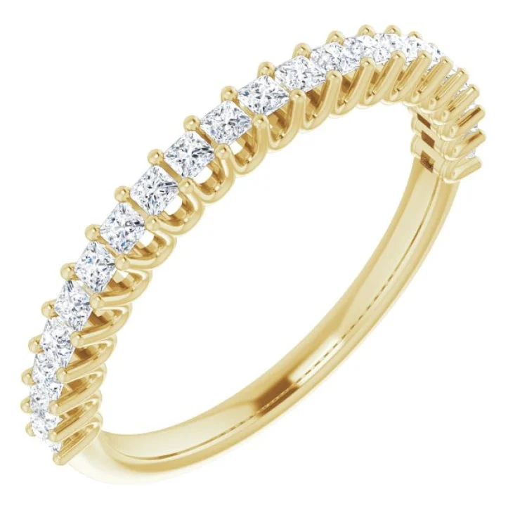 Ladies rings e-commerce finds-14K Yellow 1/3 CTW Lab-Grown Diamond Anniversary Band