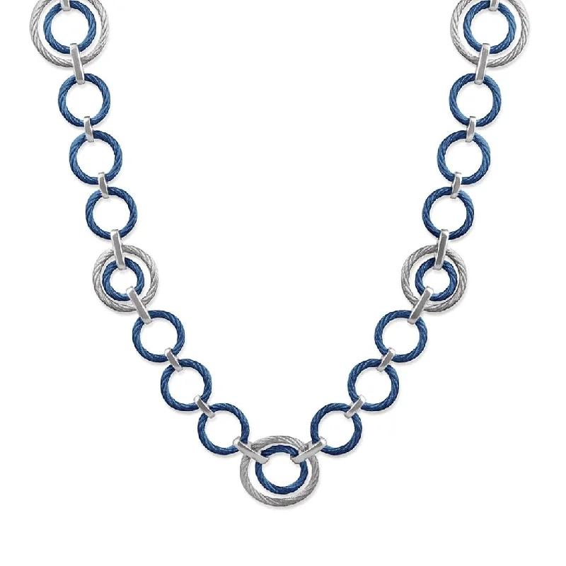 Ladies rings synthetic jewels-Cable Link Necklace