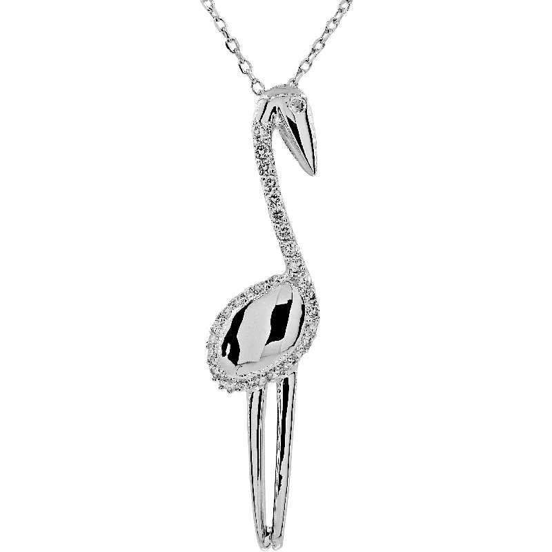 Ladies rings cute accents-Musical Flamingo Necklace