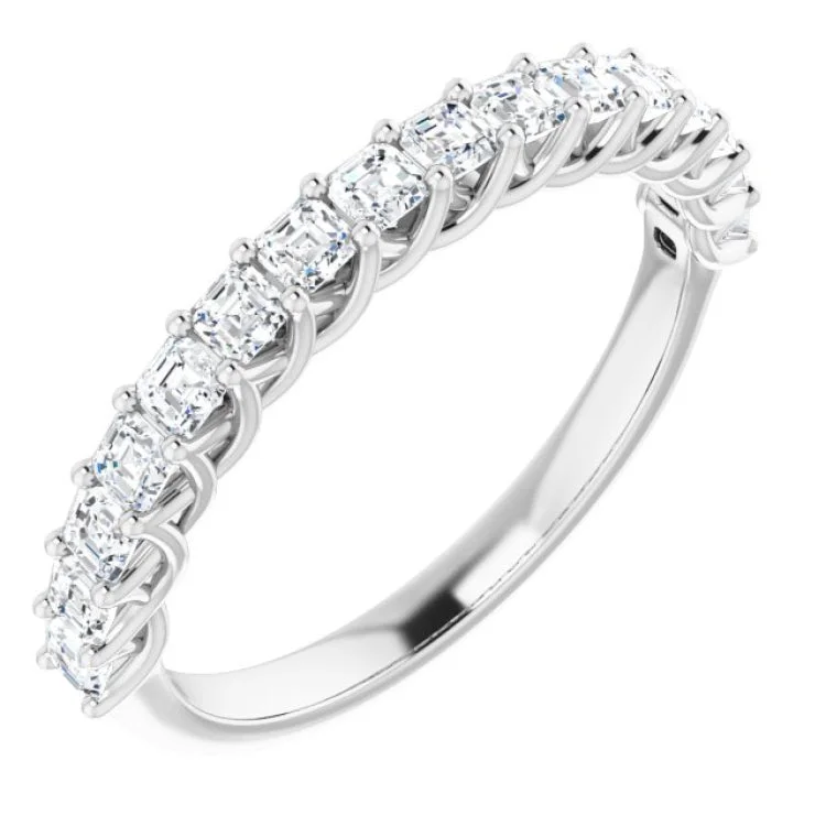 Ladies rings index finger-Platinum 3/4 CTW Natural Diamond Anniversary Band