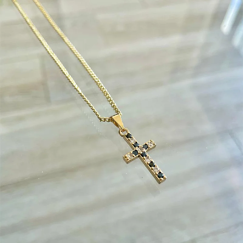 Ladies rings discount offers-Double Up Cross Necklace