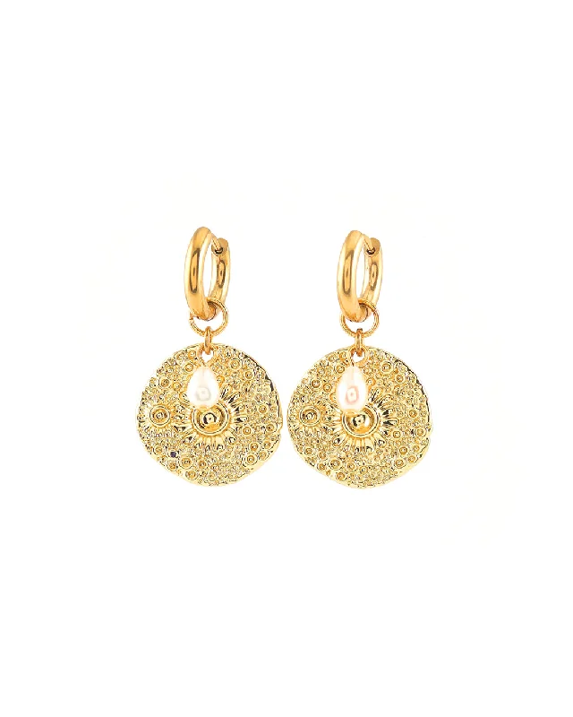 Ladies earrings sentimental value-Isla Gold Earrings