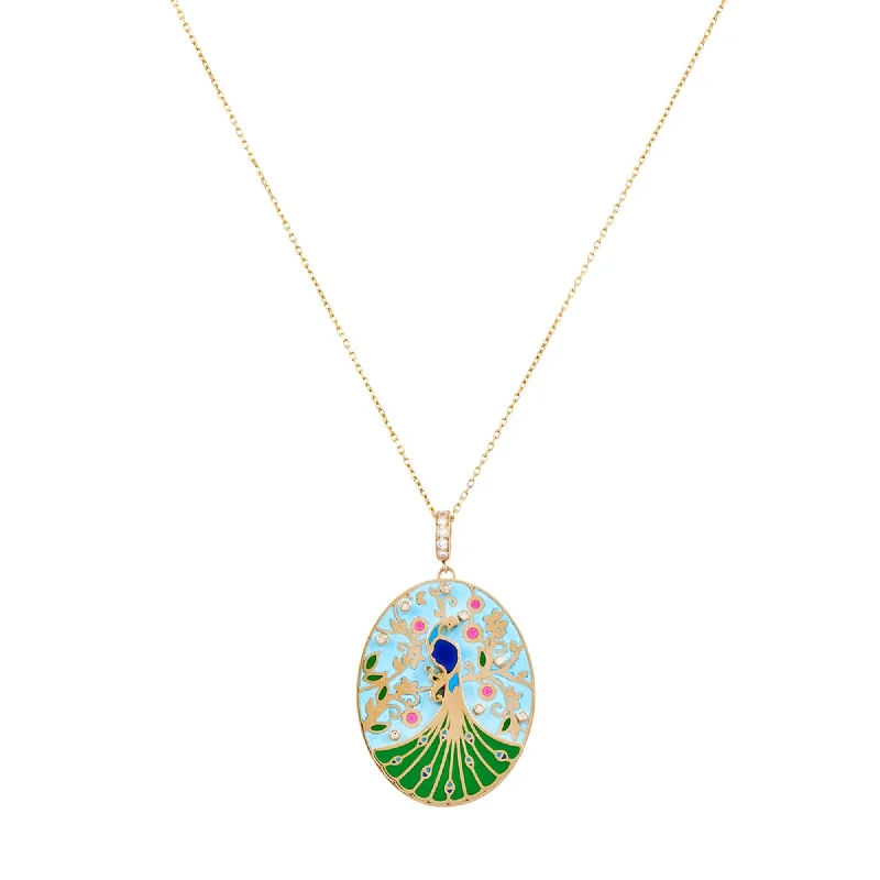 Ladies rings lightweight options-The Wise Peacock Pendant Necklace