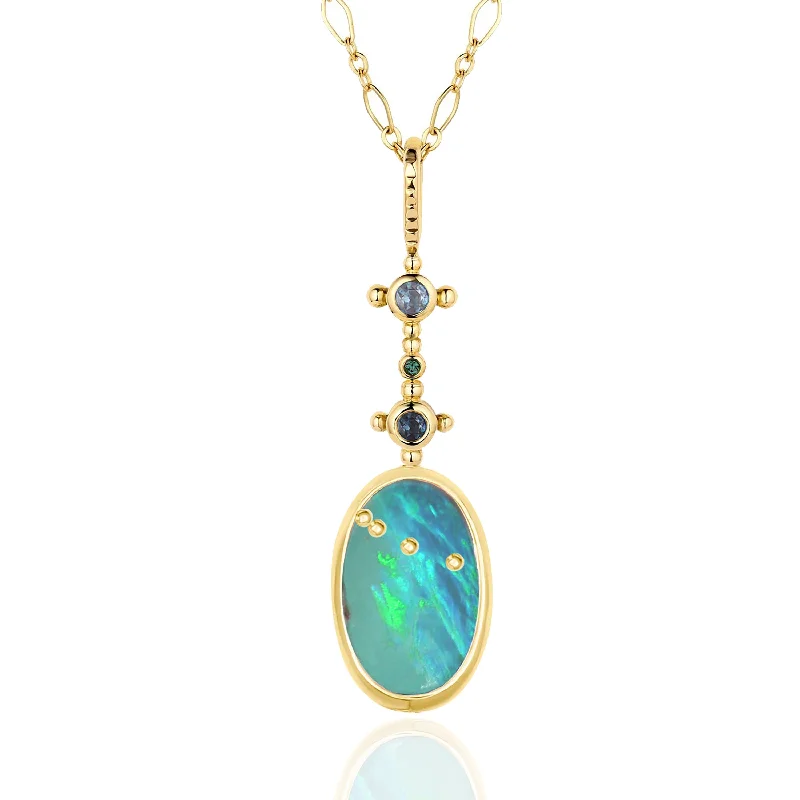 Ladies rings social media trends-Scepter Opal Necklace