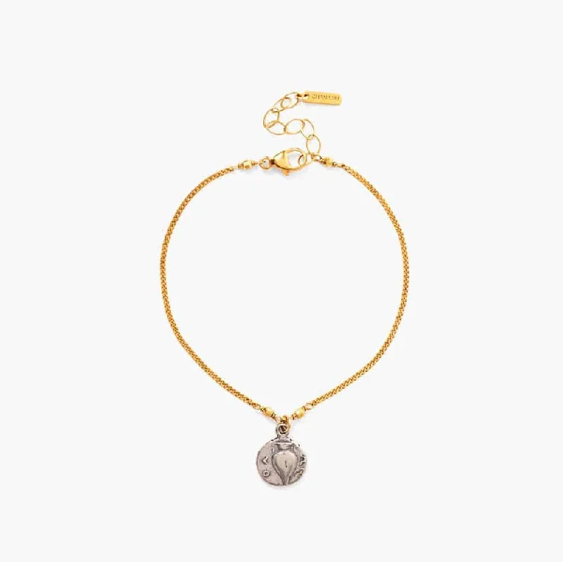 Ladies bracelets social media picks-Gold Vessel Charm Bracelet