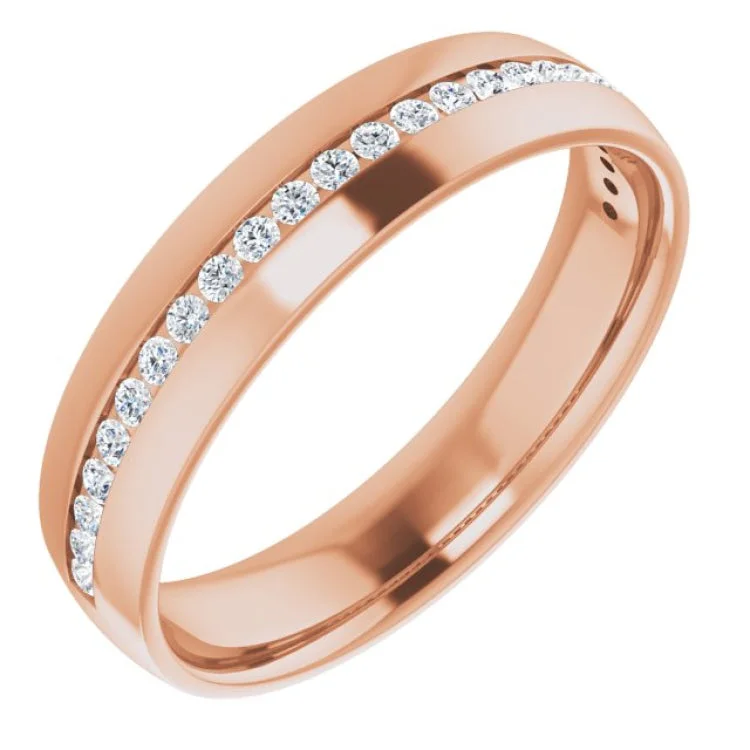 Ladies rings buying guide-14K Rose 3/8 CTW Natural Diamond Band