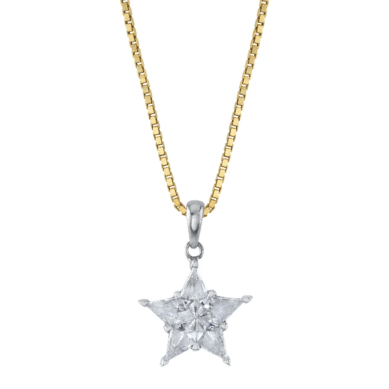 Ladies rings sentimental picks-Multistone Diamond Star Charm Necklace