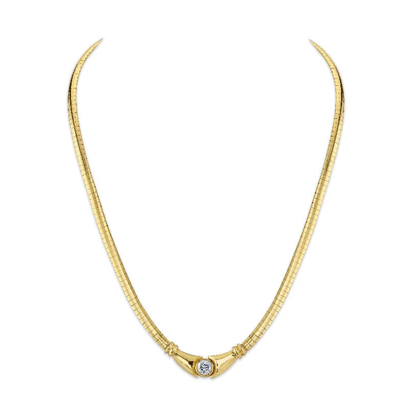 Ladies rings top brands-Diamond Omega Necklace