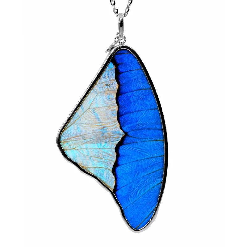 Ladies rings party wear-Morpho & Sulkowski Large Butterfly Wing Necklace