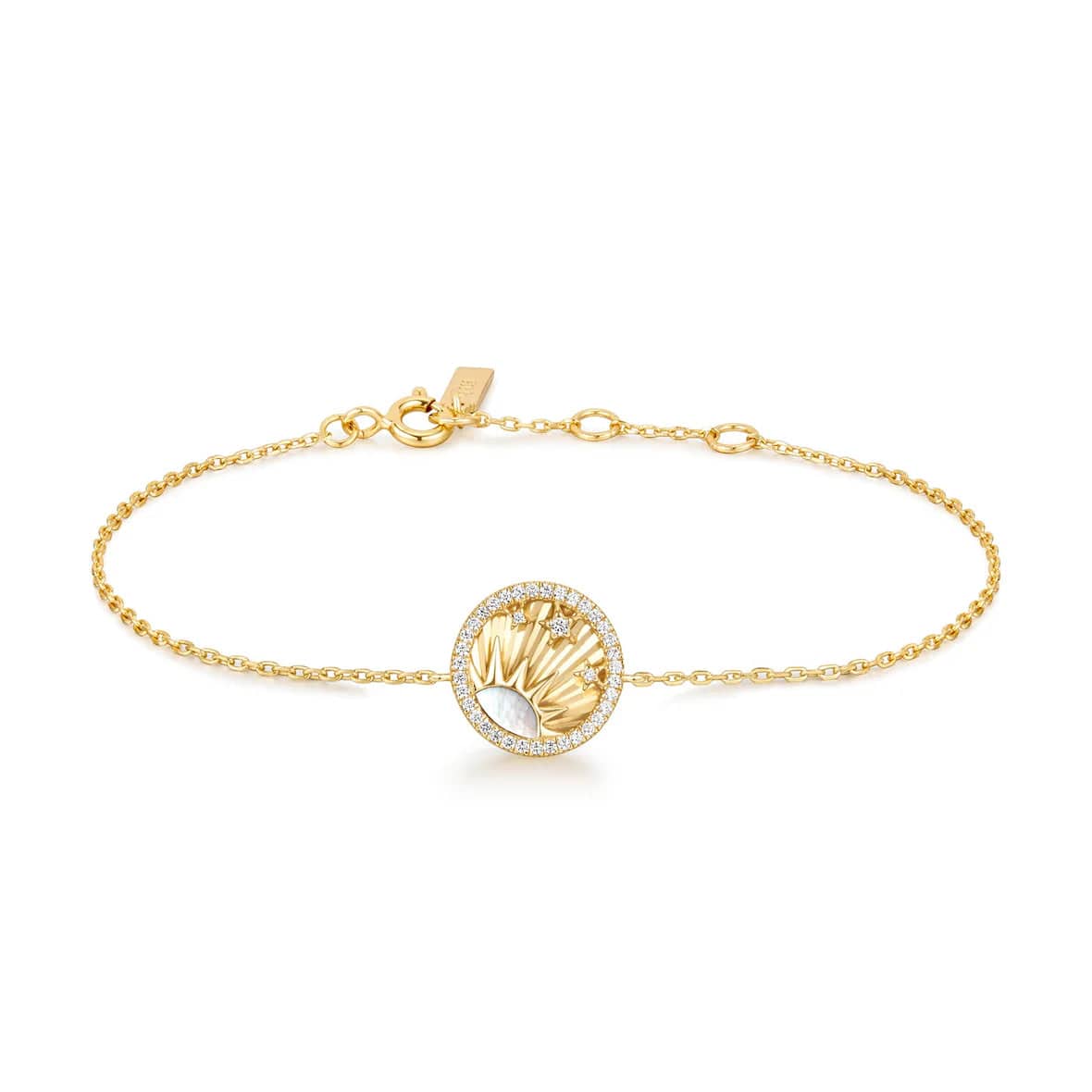 Ladies bracelets limited editions-Gold Shiny Sun Stars Bracelet