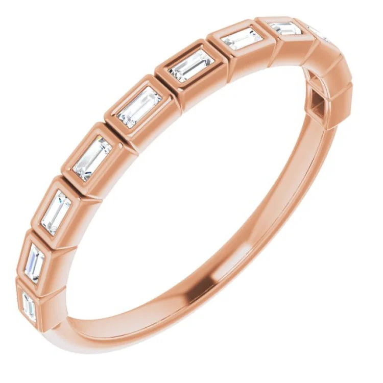 Ladies rings budget picks-14K Rose 1/6 CTW Natural Diamond Anniversary Band