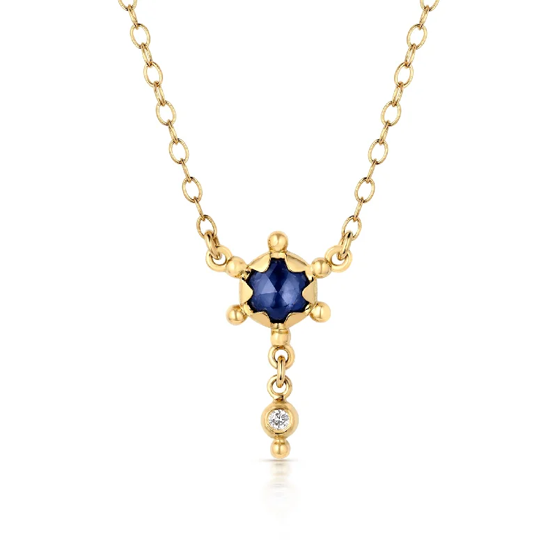 Ladies rings trending styles-Star Bright Sapphire Necklace