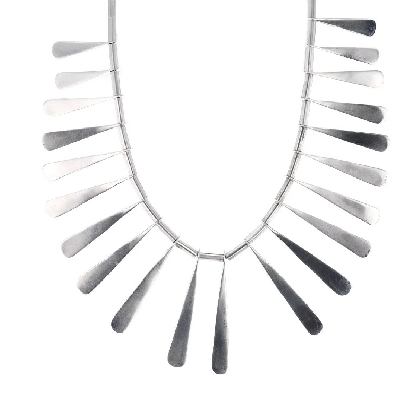 Ladies rings care tips-Sterling Silver Mid Century Necklace