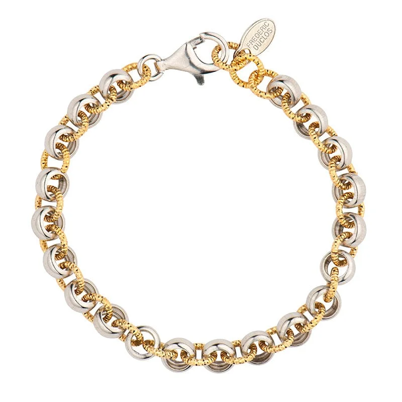 Ladies bracelets price range-Sterling Silver & Yellow Gold Plated Riley Bracelet