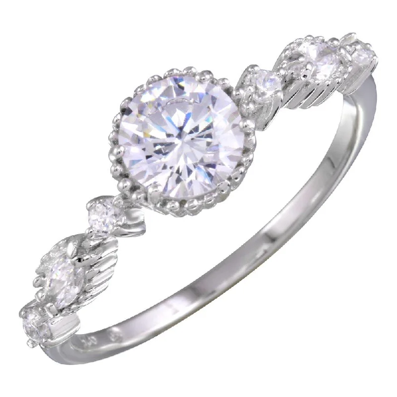 Ladies rings index finger-Rhodium Plated 925 Sterling Silver Multiple CZ Ring - BGR01154