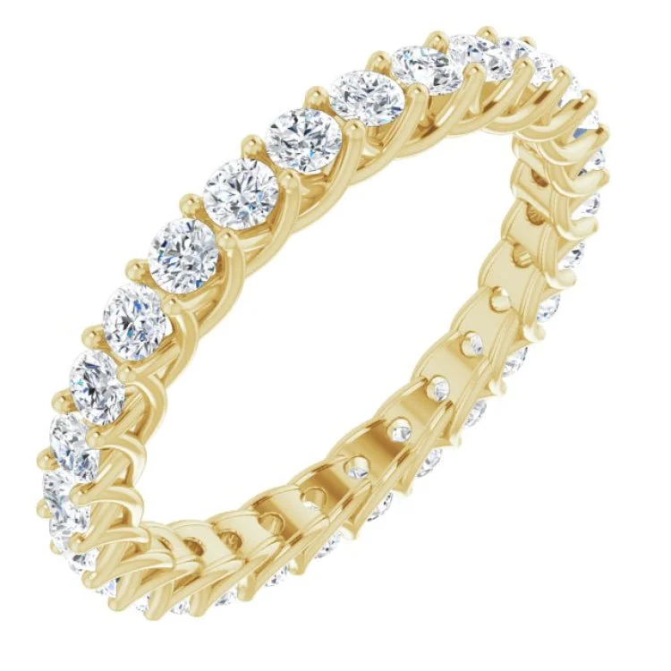 Ladies rings trending styles-14K Yellow 1 3/8 CTW Diamond Eternity Band