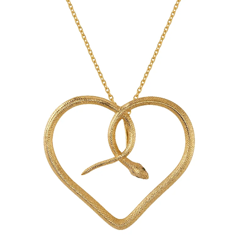 Ladies rings viral designs-For the Love of Snakes Pendant Necklace